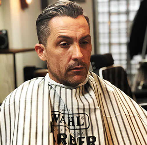 Gentleman's cut and mustache